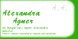 alexandra agner business card